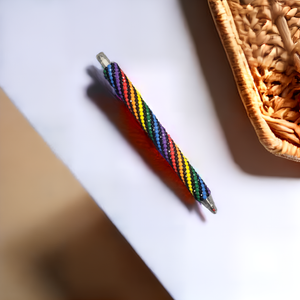 Rainbow Stripe Rhinestone Pen